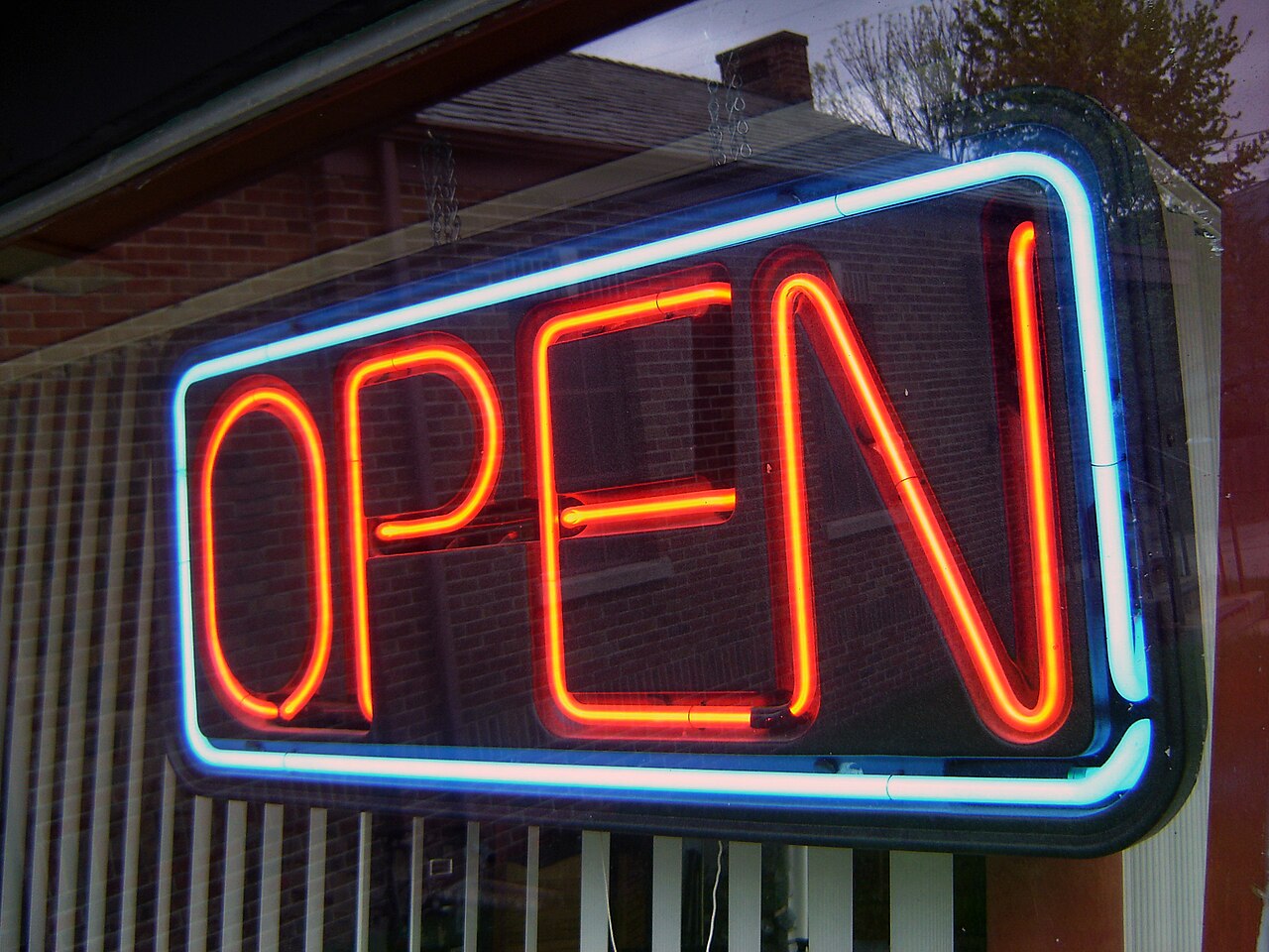 neon open sign